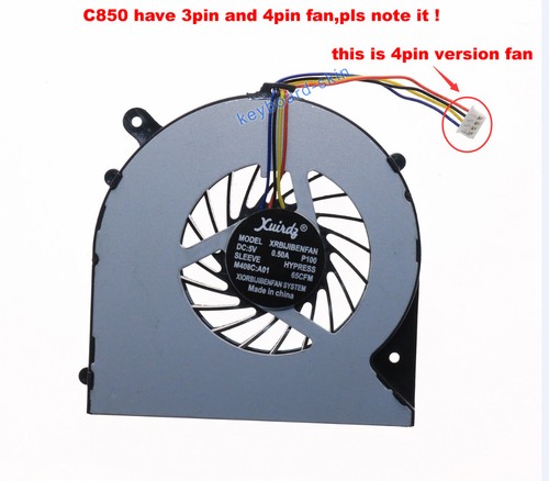 New for Toshiba C850 C855 C870 C875 L850 L855 L870 L875D CPU Cooling Fan 4pin - 第 1/6 張圖片