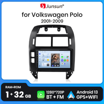 Für VW Polo 9N 01-2009 Android 13 Carplay Autoradio GPS Navi WIFI BT FM SWC DAB+