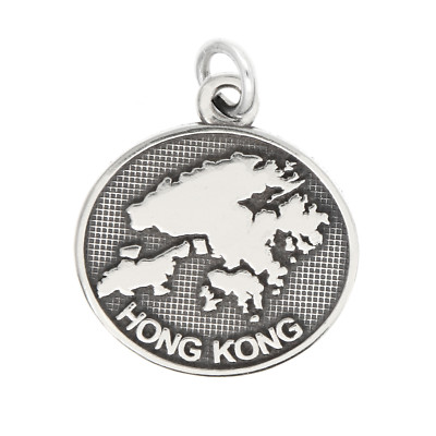 LGU  Sterling Silver Oxidized Hong Kong Charm -with Options  