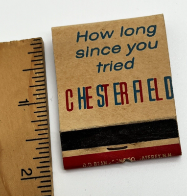 Vintage Chesterfield Cigarettes Matchbook - Part Of 900+ Match Book & Cover  Lot