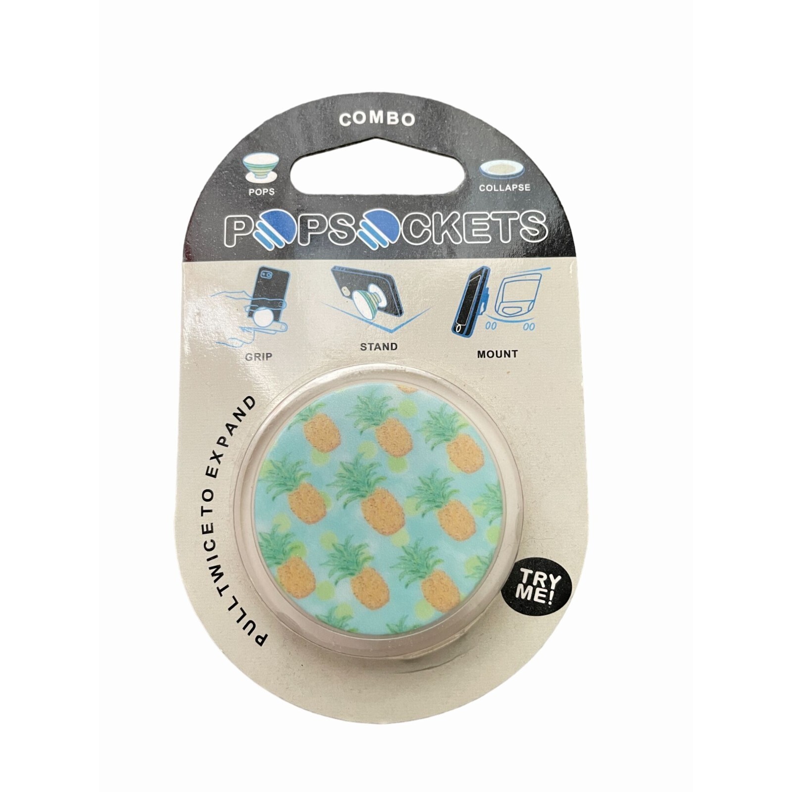 NIP Pineapple popsocket yellow green teal-image