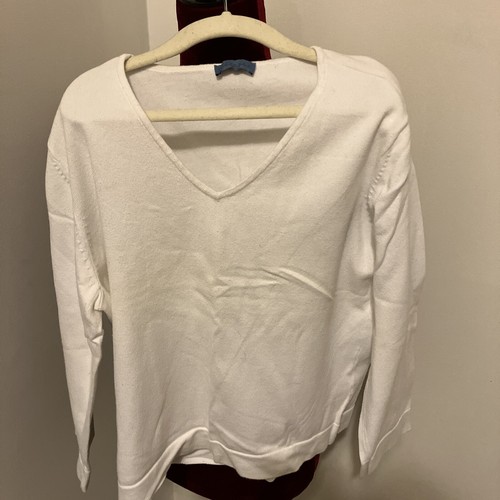 Provence D’amour White Sweater Cotton Small