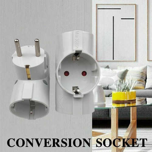 EU/DE Plug Triple Plug Protective Contact Multiple Adapter, Power Plug B4kHUK8I - Picture 6 of 9