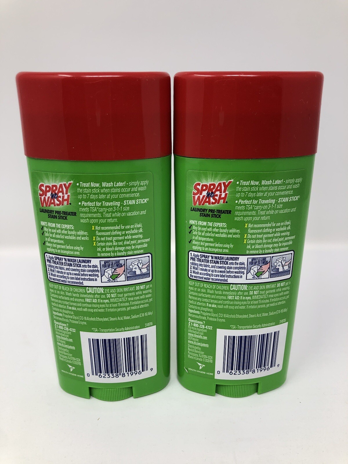 2 Spray N Wash Laundry Pre Treater Stain Stick 3oz New eBay