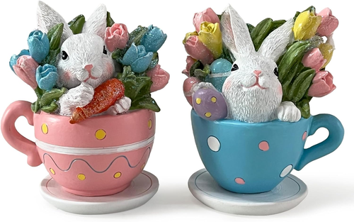 Easter Bunny Decorations Spring Easter Egg/Cup Bunny Indoor Home Decor Farmhouse