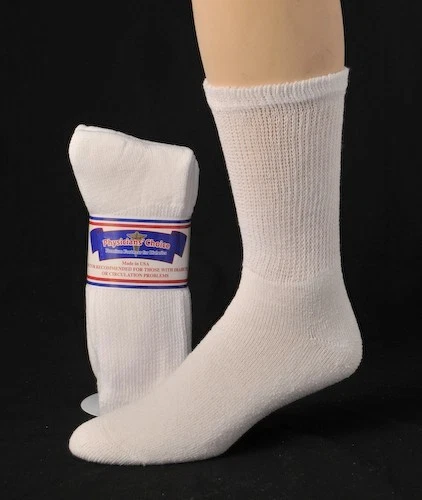MENS DIABETIC CREW SOCKS 12 PAIR SIZE 10-13