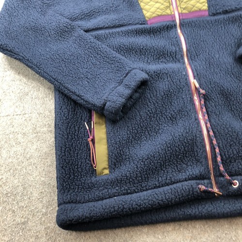 Without Walls Jacket Mens Large Blue Bomber Full Zip Deep Pile Fleece - Picture 2 of 8
