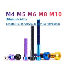 M4M5M6M8M10 Titanium Bolts Taper Cone Socket Head Motorcycle Modification Screws