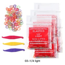 500pcs Latex Neon Orthodontic Elastics Light/Medium/Heavy Intraoral Elastic Band