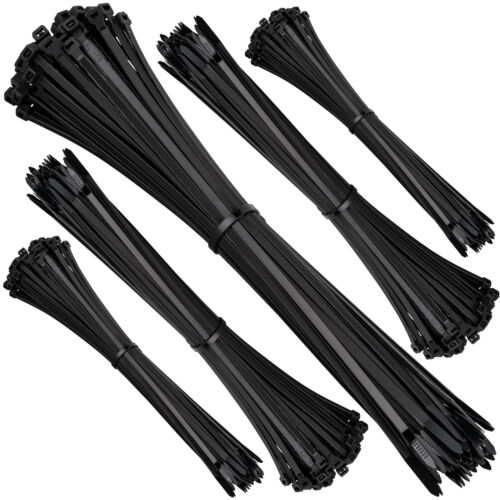 Kabelbinder Set UV Beständig Schwarz Auswahl Längen von 100mm bis 450mm - Afbeelding 1 van 49