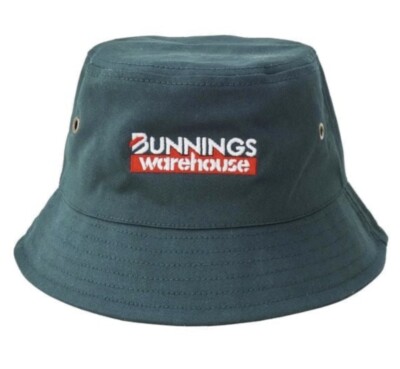 Bunnings Warehouse Green Bucket Hat Adult Size Australia