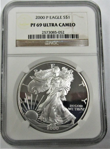 2000-P American Silver Eagle 1 Oz - Graded By NGC  PROOF - PF-69  ⭐317⭐V4⭐
