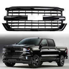 For 2016 2017 2018 2019 Chevy Silverado 1500 Z71 Front Upper Grille Glossy Black For 2016 2017 2018 2019 Chevy Silverado 1500 Z71 Front Upper Grille Glossy Black