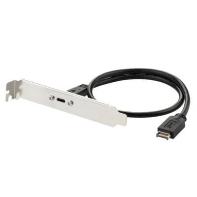 USB 3.1 Front Panel Header to Type C 10Gbps Internal Cable with Bracket