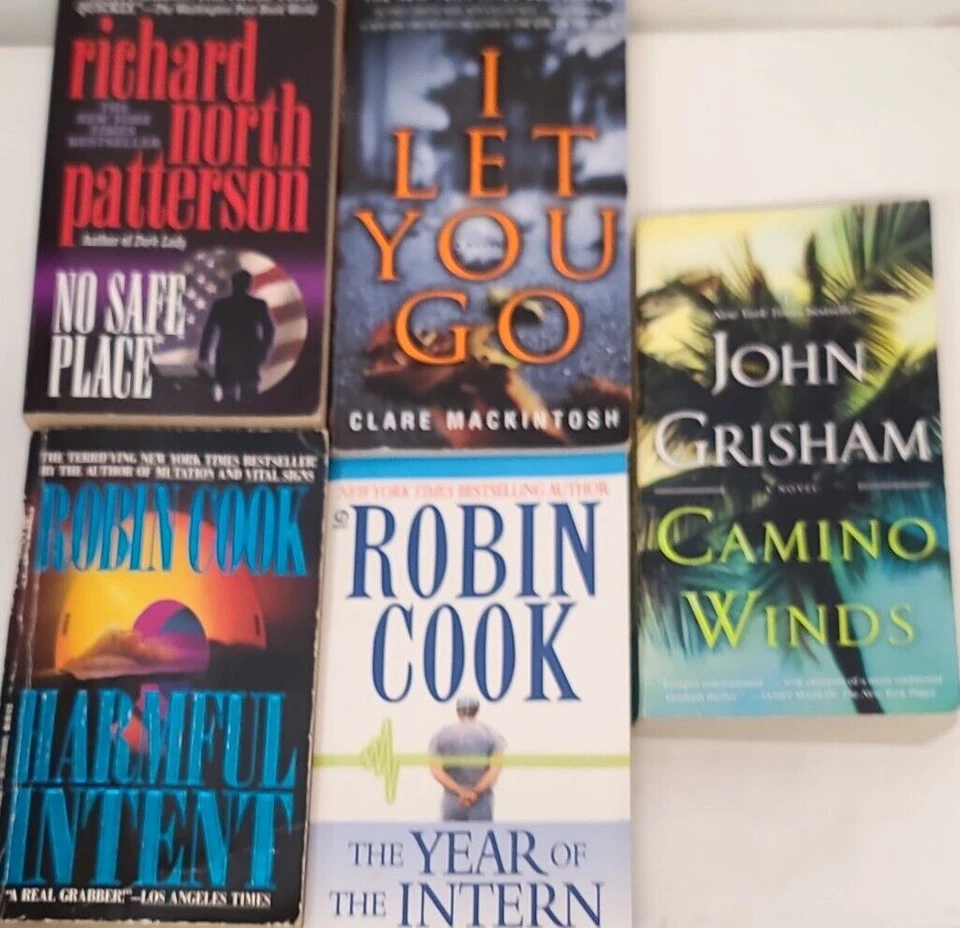 Fiction Literature Lot of 9 Thriller Action Bestseller Adventure Paperback Books Foto 3 de 3