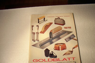 Vintage 1978 Goldblatt Trowel Trades Tools Catalog Kansas City KS
