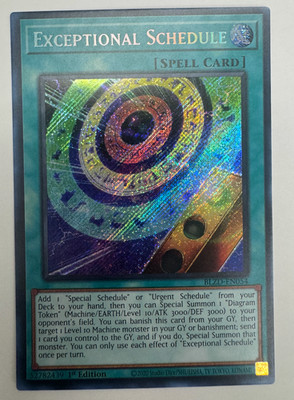 Exceptional Schedule - BLZD-EN054 - Secret Rare - Blazing Dominion - NM/M