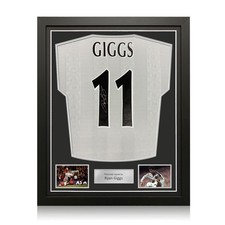 Ryan Giggs Signed Manchester United 1997-99 Away Football Shirt. Standard Frame
