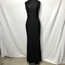 La Femme Strappy Back Strapless Jersey Gown in Black Size 0