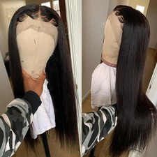 HD 13X4 Lace Wig Brazilian 100 Human Virgin Hair Silky Straight 12-30"