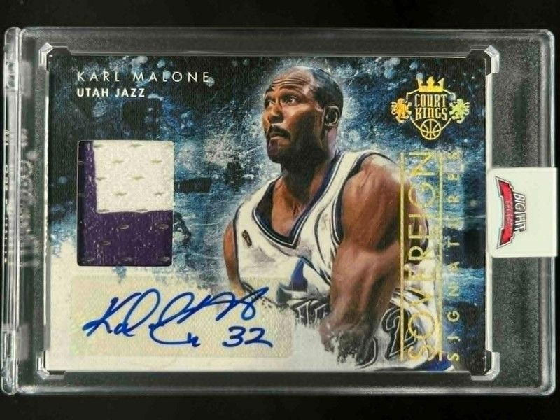 2013-14 PANINI COURT KINGS KARL MALONE JERSEY PATCH AUTO #D 06/10 JAZZ
