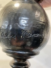 Poterie Jean Marais Vase Terre Cuite Noir Vallauris