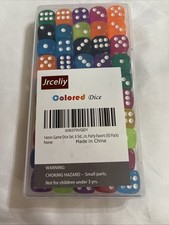 14mm Bulk Dice Set 50 Pieces, 6 Sided, Colored Dices for Board Games and Math