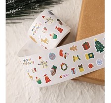 300PCS Christmas Stickers Roll - 30 Designs Assorted Xmas Stickers