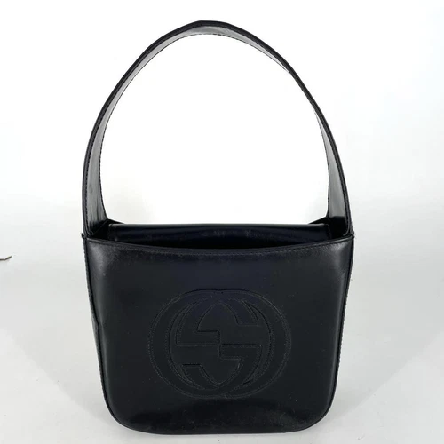 Gucci borsa a mano formale GG Marmont pelle nera FP498 33 Autentica