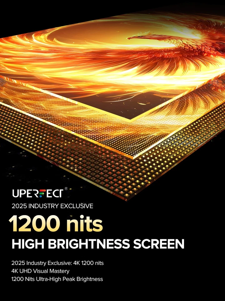 UPERFECT 4K Portable Monitor,16" 1200 cd/m² Portable Gaming Monitor AMD FreeSync - Image 3 of 4