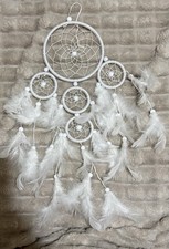 5 Ring White Dream Catcher