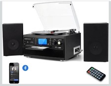 DIGITNOW Bluetooth Record Player Turntable CD Cassette Radio USB MP3 Converter
