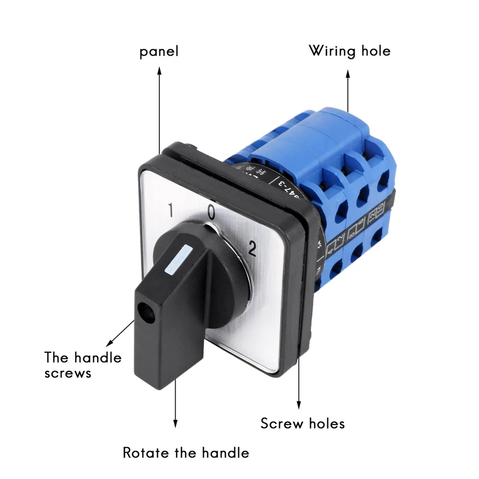 (R) 3 positions On-Off-On controle Commutation rotatif Cam commutateur 20A G3G6 - Photo 3/4
