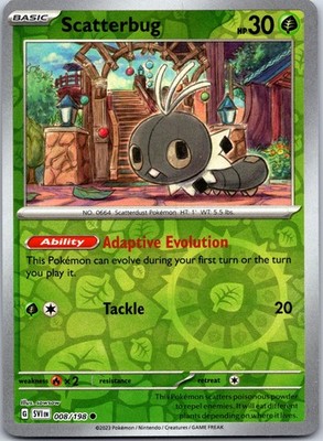 Scatterbug 008/198 - Scarlet & Violet Base Set Reverse Holo