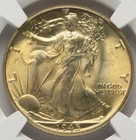 1945 Liberty Walking Silver Half Dollar NGC  MS-66 light golden toning