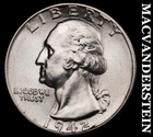 1942 Silver Washington Quarter - Choice Gem Brilliant Unc  Lustrous  #i7625