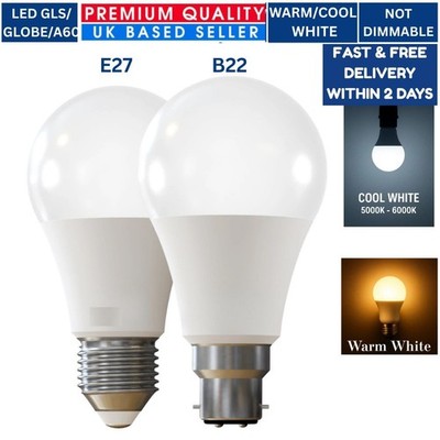 LED GLS GLÜHBIRNEN 12W WARM/KALTWEISS BC/B22 ES/E27 Bajonett Tageslicht
