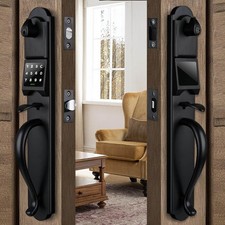 Keyless Entry Door Lock W/ Handle Set Left Hand Electronic Smart Exterior Door