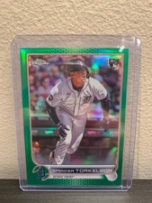 2022 Topps Chrome Update Spencer Torkelson Green /75 Rookie Refractor RC Tigers