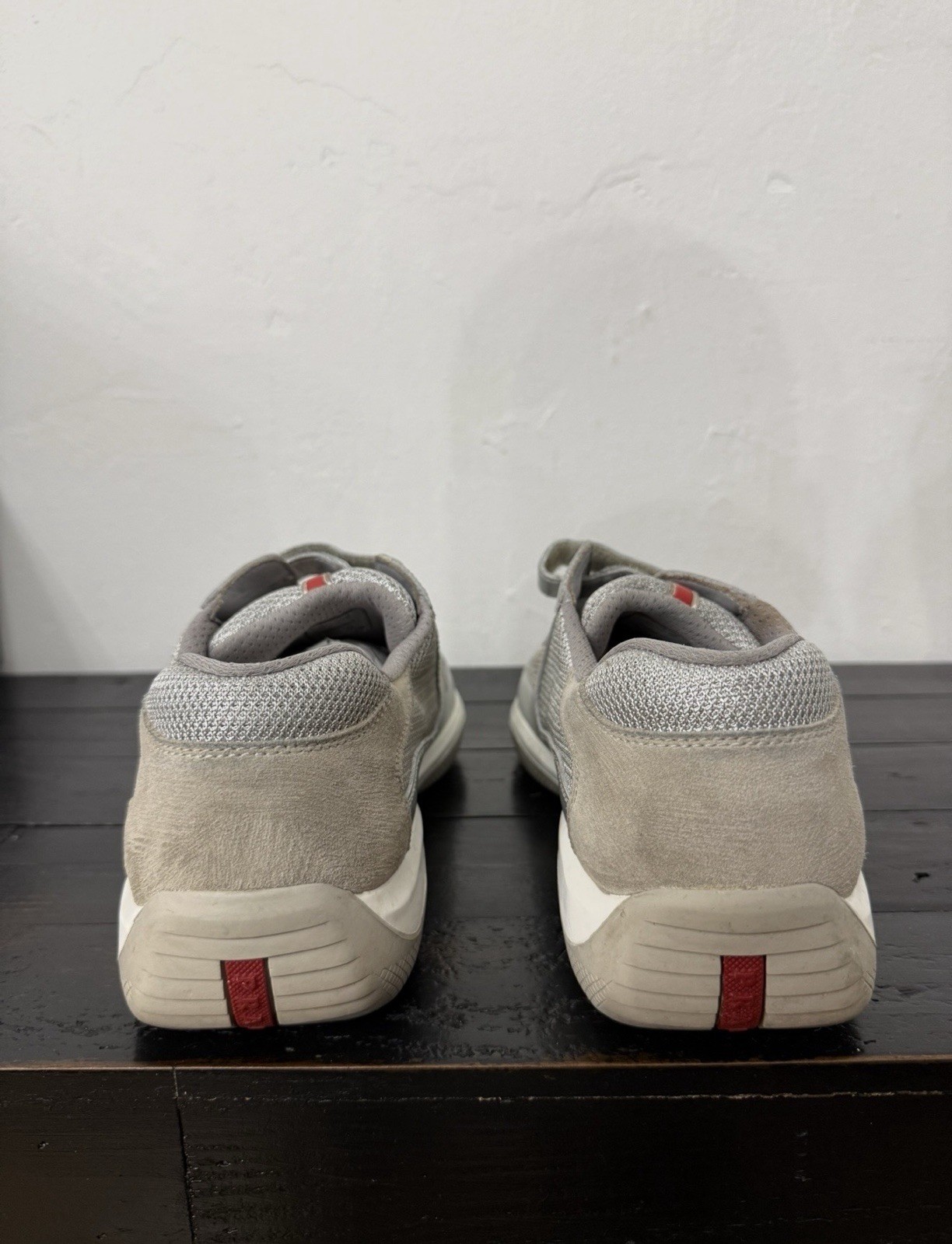 PRADA America's Cup Bike 1 Silver Hook & Loop Men's Athletic Sneakers thumbnail 2