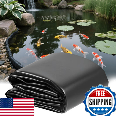 Qituo Pond Liner15 Mil Hpde 10 X 20 Ft Black Pond Liner Large Pond Liner For