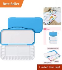Professional Airtight Watercolor Palette - 18 Wells and 2 Mixing Areas Included