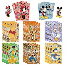 Cute Cartoon Character Stickers for Kids, 24 Sheets Make Your Own Classic