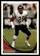 1994 Topps Darren Carrington San Diego Chargers #168