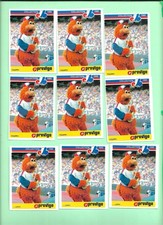 (9) YOUPPI 1986 PROVIGO FOOD  EXPOS/CANADIENS  MASCOT CARD (M5817)