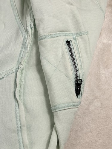 New FREE PEOPLE We The Free By Your Side Lined HOODIE $148 Medium Blue Opal - Picture 8 of 8