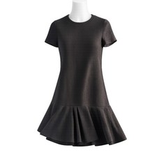 Zara Trafaluc Black Drop Waist Mini Dress Short Sleeve Fit & Flare - Size Small
