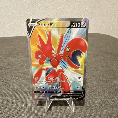 Pokémon Scizor V Ultra Rare Full Art Holo 183/189 Darkness Ablaze 210 HP