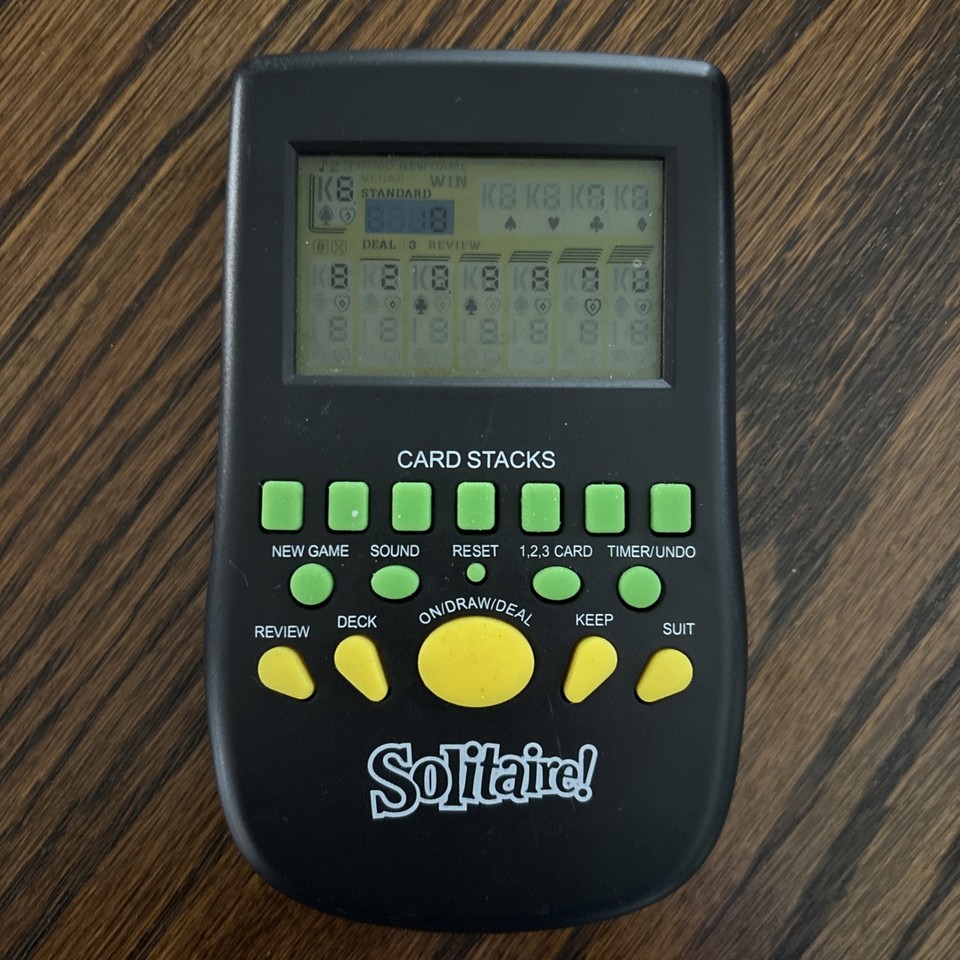 SOLITAIRE Pocket Electronic Handheld Playing Cards Electronic Game ...
