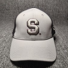 New Era 39THIRTY Grey Black Stretch Fit Hat Cap Letter S Logo